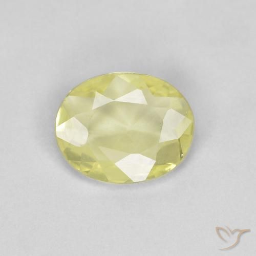 0.53ct 天然 淡黄色 蓝宝石, 椭圆形, VS