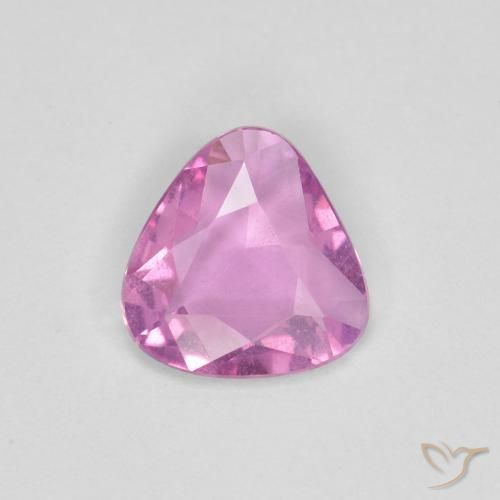 0.61ct 天然 淡皇家紫粉色 蓝宝石, 胖三角形, VS