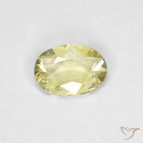0.36ct 天然 中浅黄色 蓝宝石, 椭圆形, VVS-VS