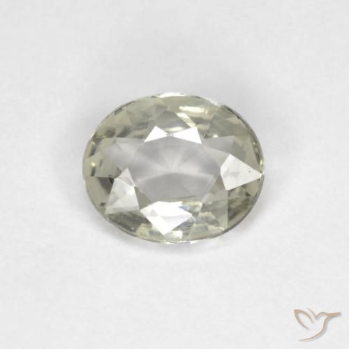 0.53ct 天然 灰绿色 蓝宝石, 椭圆形, VVS