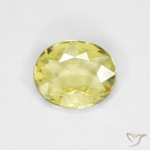 0.57ct 天然 淡黄色 蓝宝石, 椭圆形, VVS-VS