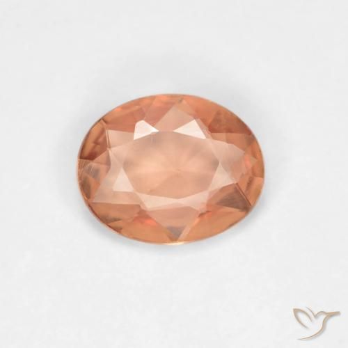 0.50ct 天然 桃橙色 蓝宝石, 椭圆形, VVS-VS