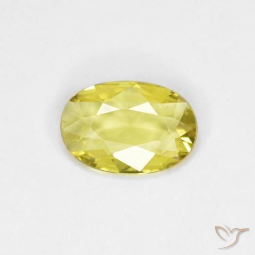 0.37ct 天然 浅玉米黄 蓝宝石, 椭圆形, VVS-VS