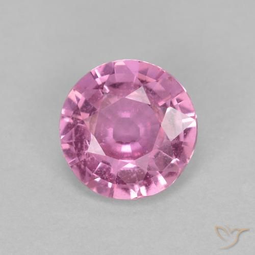 0.60ct 天然 深粉色 蓝宝石, 圆形的, VS