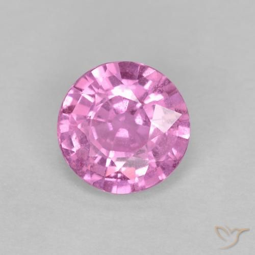 0.60ct 天然 中粉红色 蓝宝石, 圆形的, VS