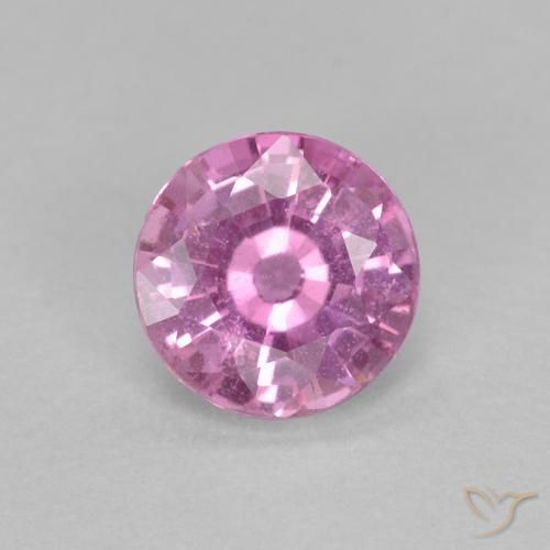 0.58ct 天然 深粉色 蓝宝石, 圆形的, VS