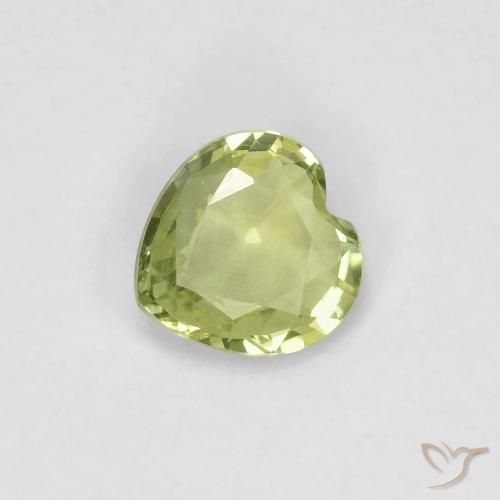 0.35ct 天然 中绿色 蓝宝石, 心形, VVS