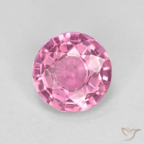 0.61ct 天然 中粉红色 蓝宝石, 圆形的, VS