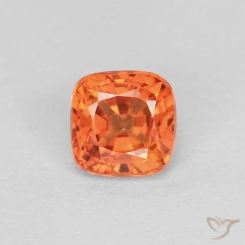 0.39ct 天然 火橙 蓝宝石, 软垫, VVS-VS