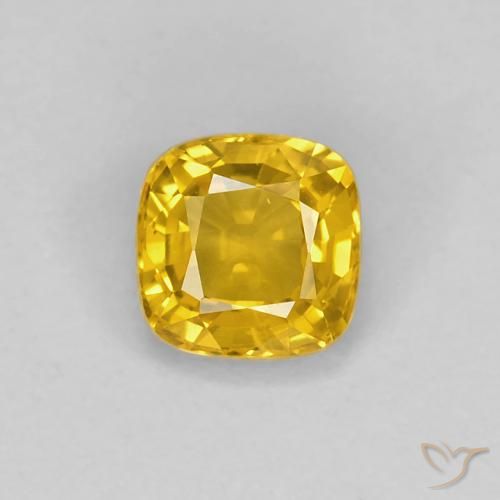0.56ct 天然 金色 蓝宝石, 软垫, VVS-VS