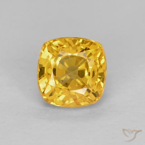 0.68ct 天然 金色 蓝宝石, 软垫, VVS-VS
