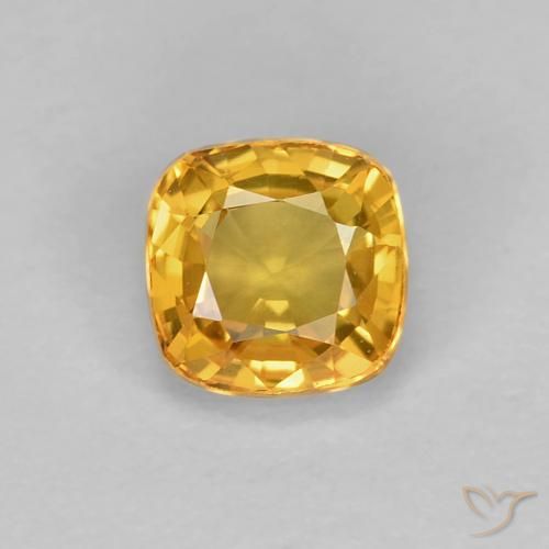 0.68ct 天然 深金色 蓝宝石, 软垫, VVS