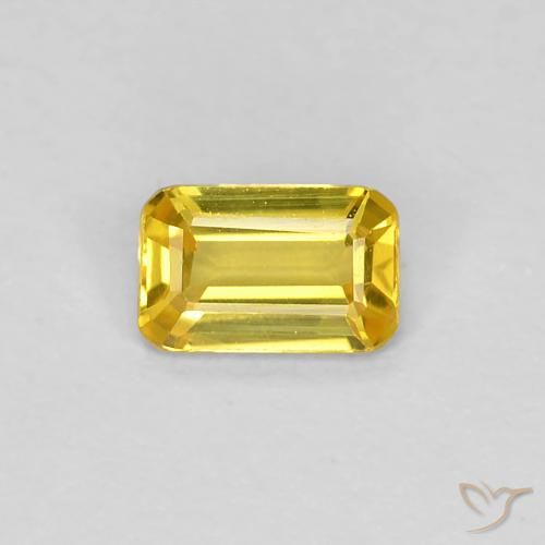 0.37ct 天然中黄色蓝宝石, 八边形, VVS-VS 0.37ct 天然中黄色蓝宝石, 八边形, VVS-VS
