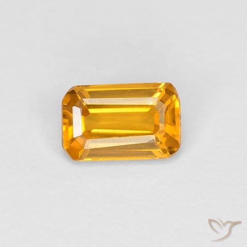 0.36ct 天然 中橙金 蓝宝石, 祖母绿式切割, VVS