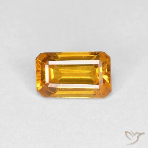 0.44ct 天然 中橙金 蓝宝石, 祖母绿式切割, VVS-VS