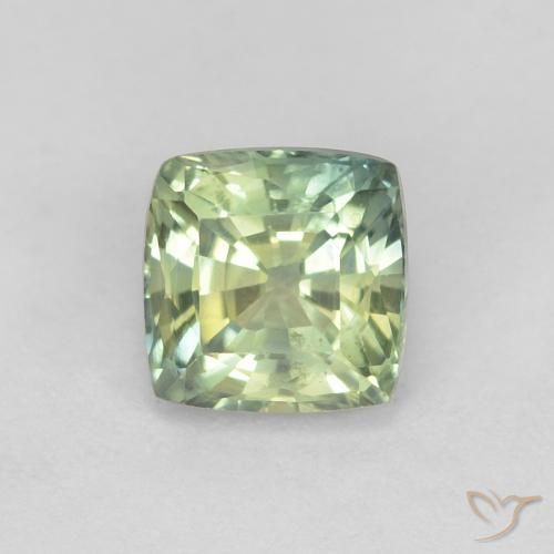 0.87ct 天然 浅绿色 蓝宝石, 软垫, VVS-VS