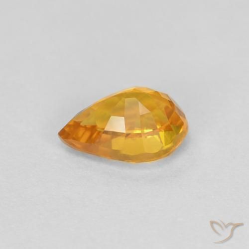 0.60克拉天然蓝宝石，梨形，VVS-VS