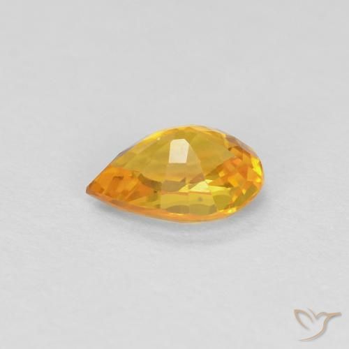 0.53克拉天然蓝宝石，梨形，VVS-VS