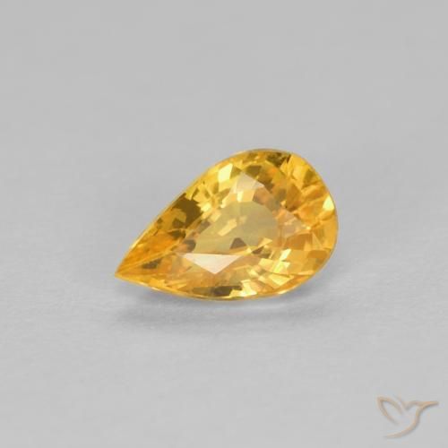 0.47ct 天然 金色 蓝宝石, 梨形, VVS-VS