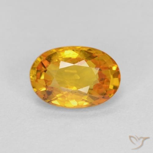 0.70ct 天然 中橙金 蓝宝石, 椭圆形, VS