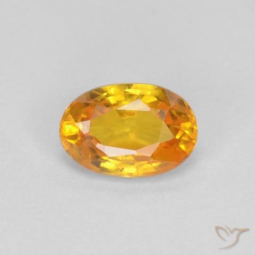 0.62ct 天然 黄金色 蓝宝石, 椭圆形, VVS