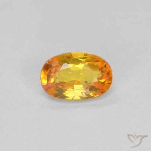 0.43ct 天然 中橙 蓝宝石, 椭圆形, VVS-VS