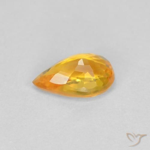 0.55克拉天然蓝宝石，梨形，VVS