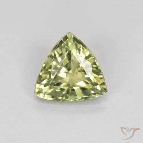 0.65ct 天然 中绿色 蓝宝石, 胖三角形, VVS