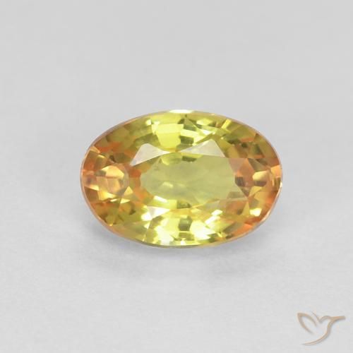 0.66ct 天然 金橙 蓝宝石, 椭圆形, VVS-VS