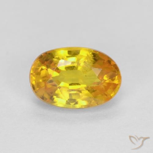 0.75ct 天然 金橙色 蓝宝石, 椭圆形, VS