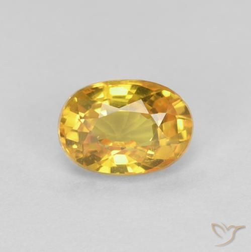 0.71ct 天然 金色 蓝宝石, 椭圆形, VVS