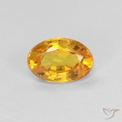 0.51ct 天然 中橙金 蓝宝石, 椭圆形, VVS-VS