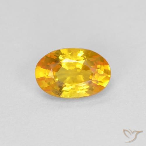 0.59ct 天然 金色 蓝宝石, 椭圆形, VVS