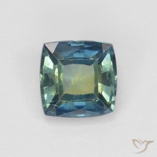 0.71ct 天然 青色 蓝宝石, 软垫, VVS-VS