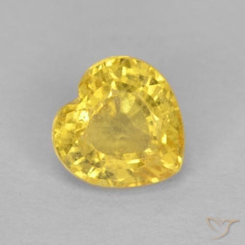 0.56ct 天然 大黄蜂黄 蓝宝石, 心形, VS