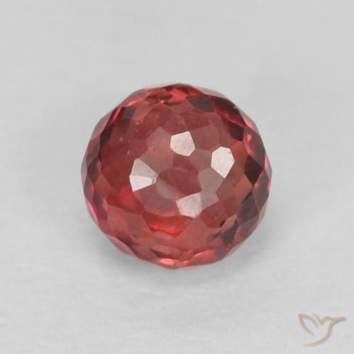 0.39ct 天然 Intense Reddish Pink 蓝宝石, 圆形的, VVS-VS