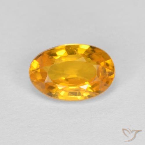 0.60ct 天然 中橙 蓝宝石, 椭圆形, VVS