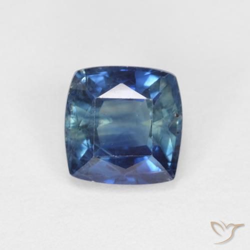 0.97ct 天然 青色 蓝宝石, 软垫, VS-SI