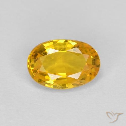 0.60ct 天然 金色 蓝宝石, 椭圆形, VS