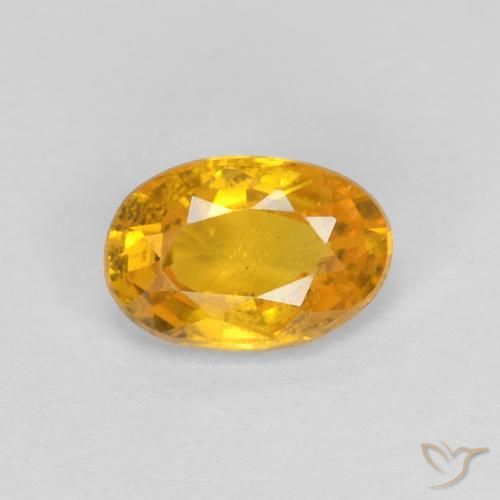 0.56ct 天然 深金色 蓝宝石, 椭圆形, VS-SI