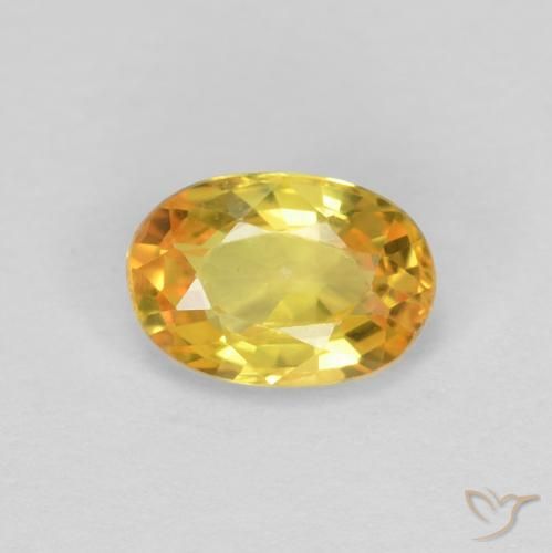 0.57ct 天然 金色 蓝宝石, 椭圆形, VS