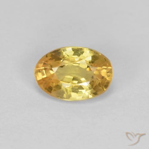 0.65ct 天然 托斯卡纳黄 蓝宝石, 椭圆形, VVS-VS
