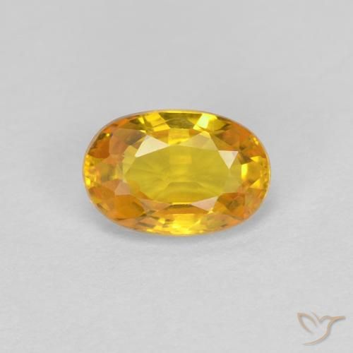 0.68ct 天然 金色 蓝宝石, 椭圆形, VVS