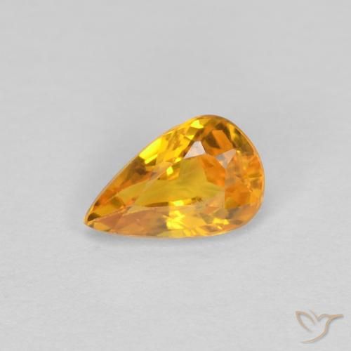 0.47ct 天然 深橙金 蓝宝石, 梨形, VVS