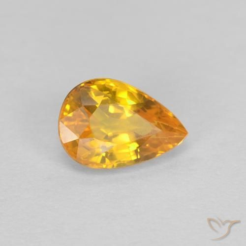 0.63克拉天然蓝宝石，梨形，VVS