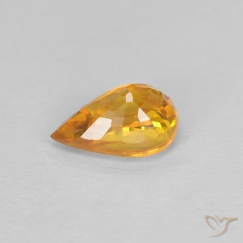 0.60克拉天然蓝宝石，梨形，VVS