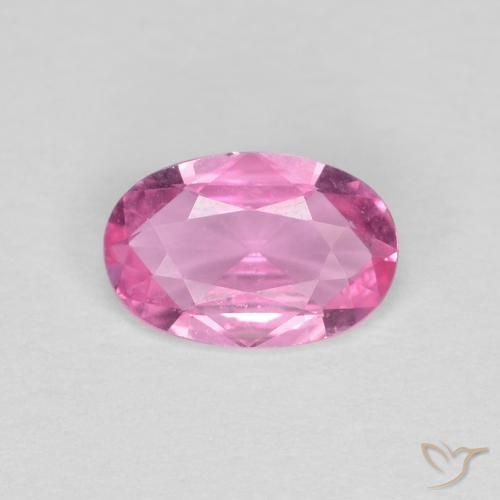 0.42ct 天然 粉紅色 蓝宝石, 椭圆形, VVS