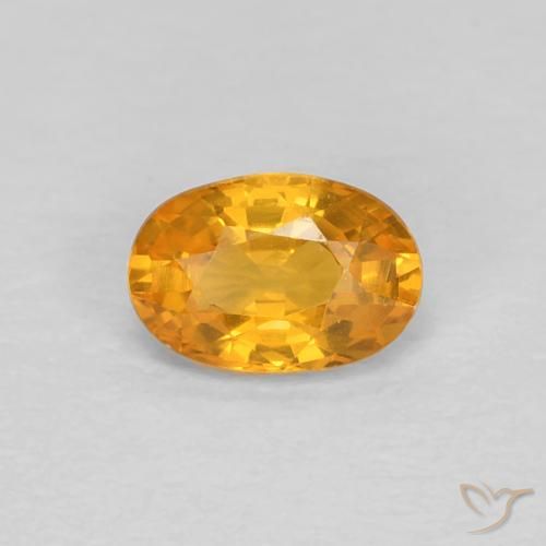 0.56ct 天然 中橙 蓝宝石, 椭圆形, VVS-VS