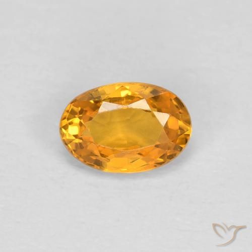 0.55ct 天然 中橙 蓝宝石, 椭圆形, VVS-VS