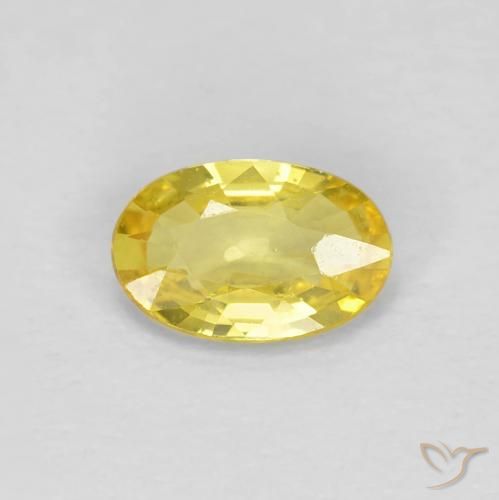 0.46ct 天然 浅金黄色 蓝宝石, 椭圆形, VS